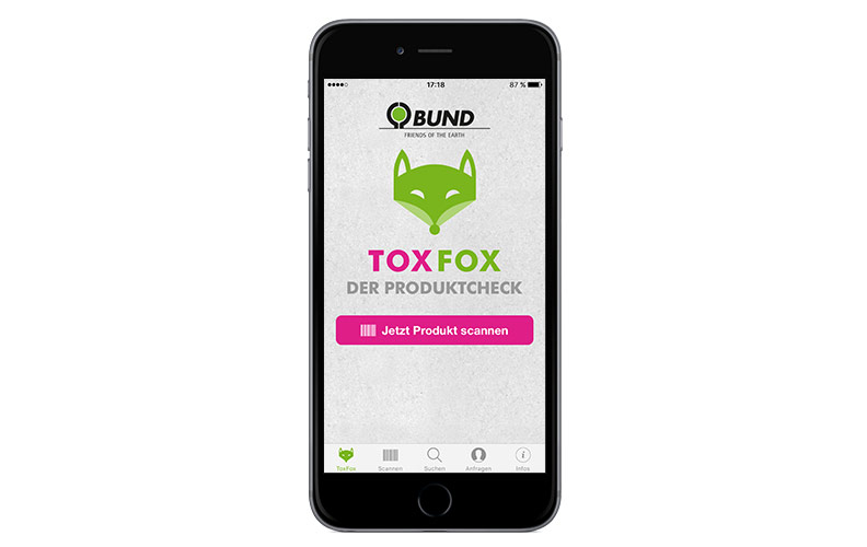 ToxFox auf Smartphone.