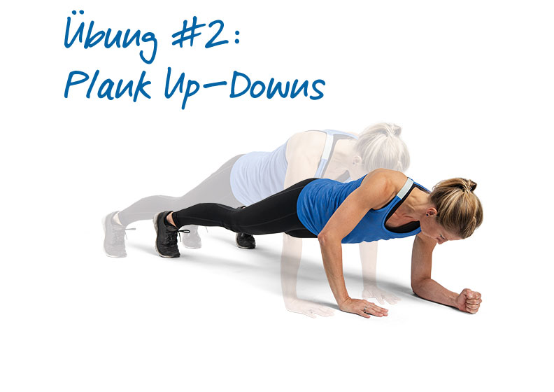 Bodyweight-Übung Plank Up-Downs